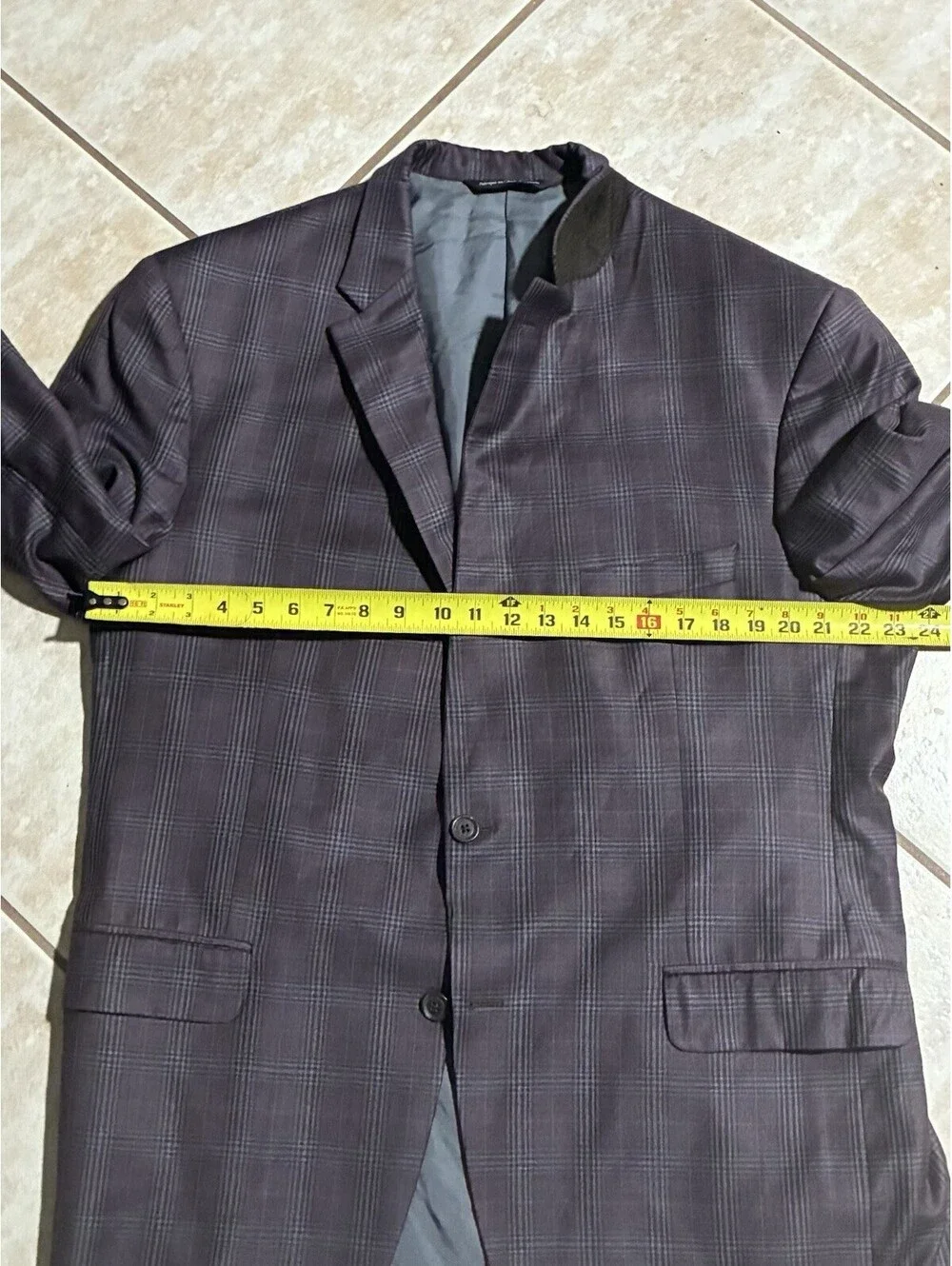 Vintage Men’s Plum Plaid Sport Coat Italian Snowflake Wool Fabric Custom Made